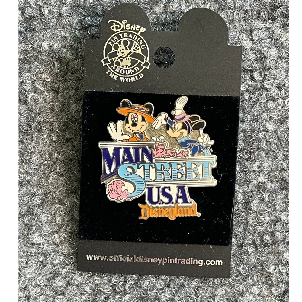 Disney Pin Trading Main Street USA Disneyland Mickey‎ Minnie Mouse Enamel Pin
